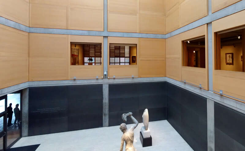 The Yale Center for British Art at Yale University, Louis Kahn, 1974, downtown New Haven, Connecticut