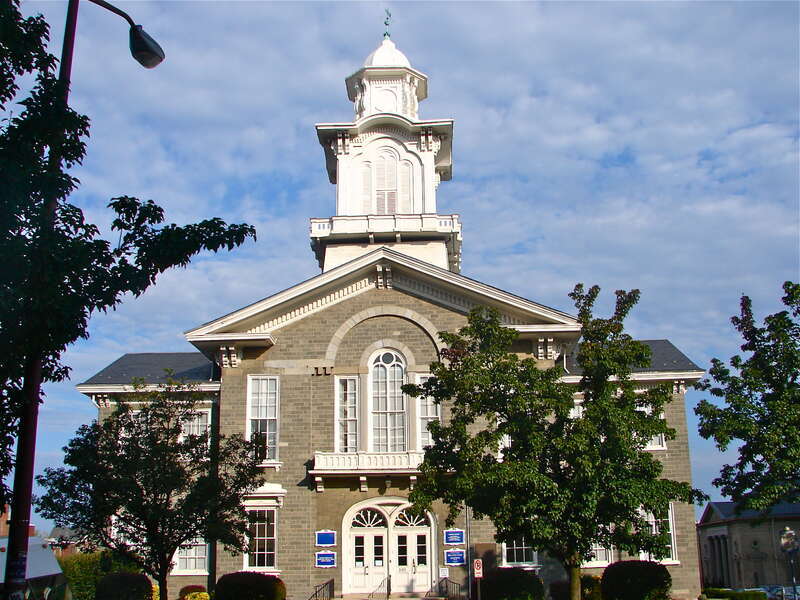 Old Lehigh County Courthouse on the NRHP since September 11, 1981. At 5th and Hamilton Streets, Allentown, Pennsylvania.