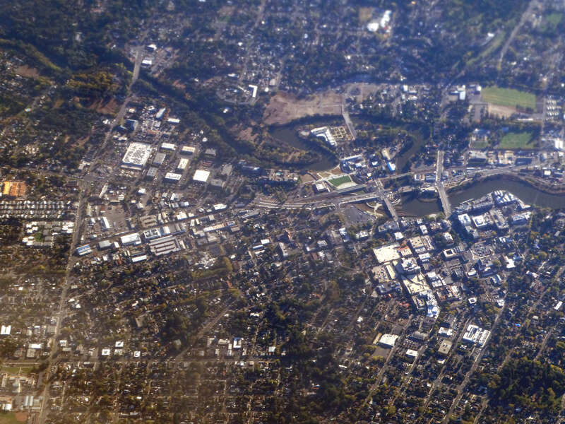 Aerial view of Napa, California, in September 2022