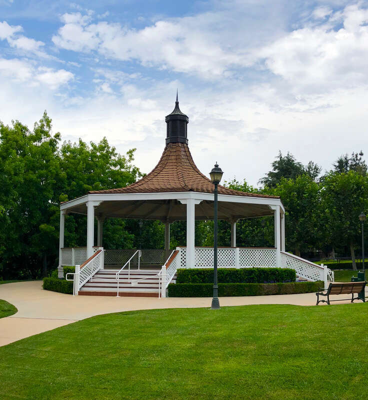Athentic replica of the American Bandstand at Gardens of the World in Thousand Oaks, CA.