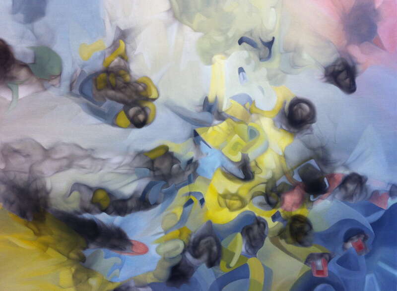 Size: 32" x 24" (81cm x 61cm)
Medium: Fumage &amp; Oil on canvas
