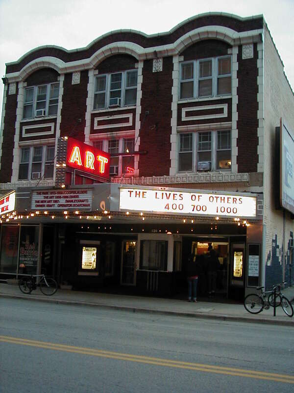 A view of the historic Art Theater in Champaign, Illinois