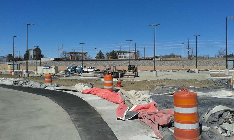 Arvada Ridge station construction, 16-28-2
