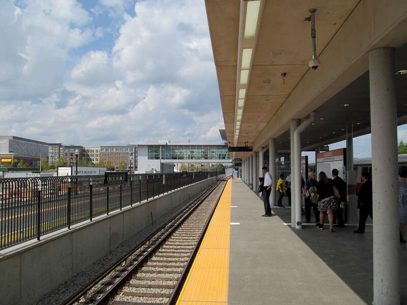 Facing north (outbound) from the inbound side of the Assembly station platform