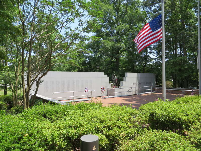 Beirut Memorial located at the intersection of Lejeune Boulevard and Montford Landing Road near Camp Geiger, Jacksonville, North Carolina.