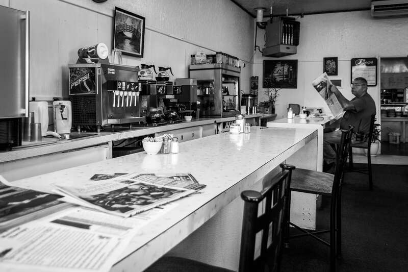 The CD&amp;J Cafe Lunch Counter in Philomath, Oregon