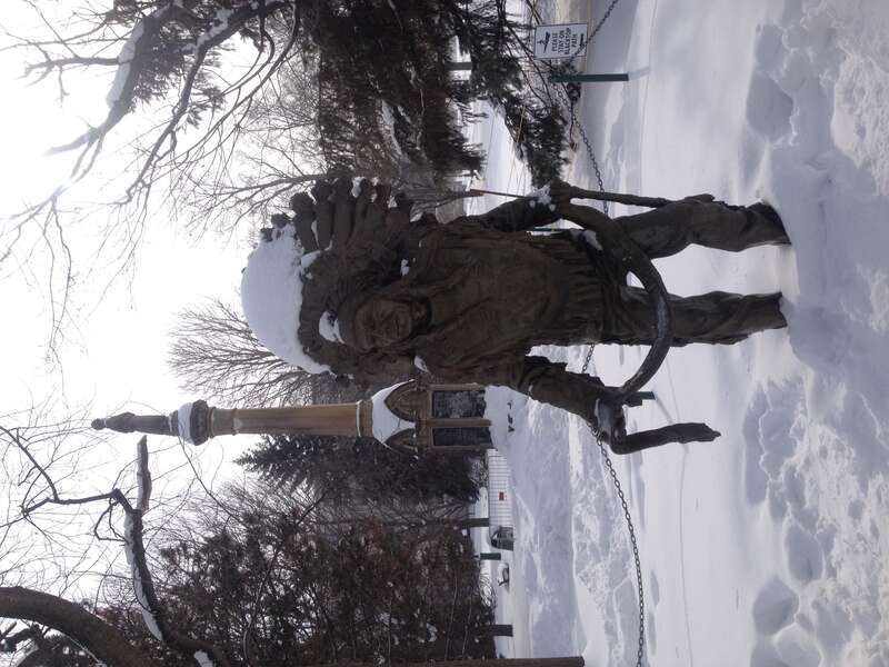 Chief Clinton Rickard of the Tuscarora Indians is honored in Niagara Falls State Park, New York. Clinton Rickard (1882-1971) was a Tuscarora chief known for founding the Indian Defense League, and for promoting Native American sovereignty. He worked