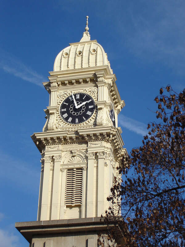 Description: This is the Town Clock in downtown Dubuque Iowa - Source: I took this photo - Date: Dec 23, 2006 - Author: Daniel Callahan