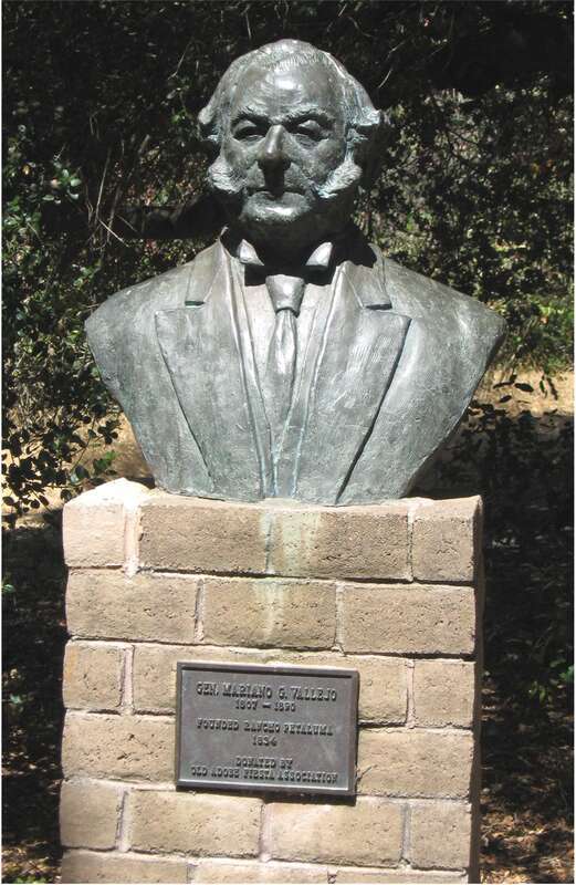 A bust of General Mariano Guadalupe Vallejo (1807–1890) located at the Petaluma Adobe State Historic Park outside of Petaluma, California