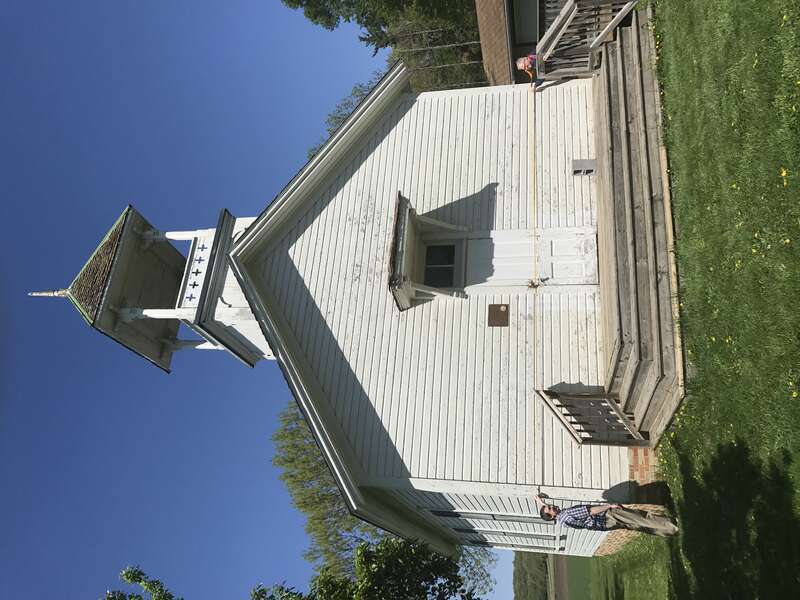 Hadley Valley Schoolhouse, built in 1885. Now a museum moved to the History Center of Olmsted County's campus in 1975. Rochester, Minnesota, United States.