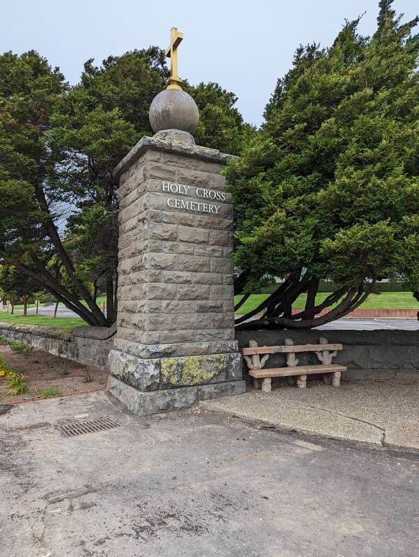 Entrance pillar at Holy Cross