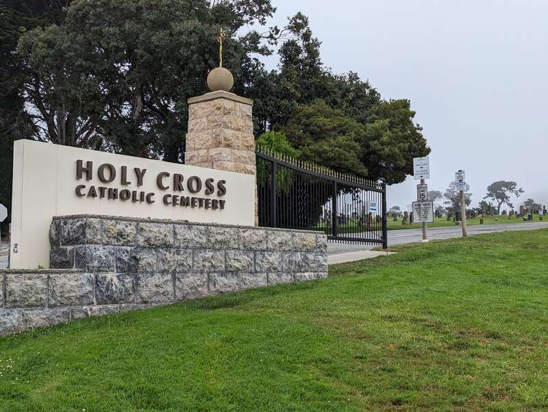 Entrance gate at Holy Cross