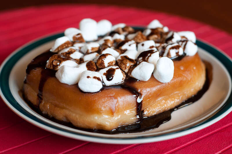 Day 101:  It's fun to indulge sometimes.  The boys convinced me to make them an after school dessert today.  It started with a honey bun.  Someone mentioned marshmallows which led to chocolate syrup.  Talk about pure junk food.  Thank goodness this