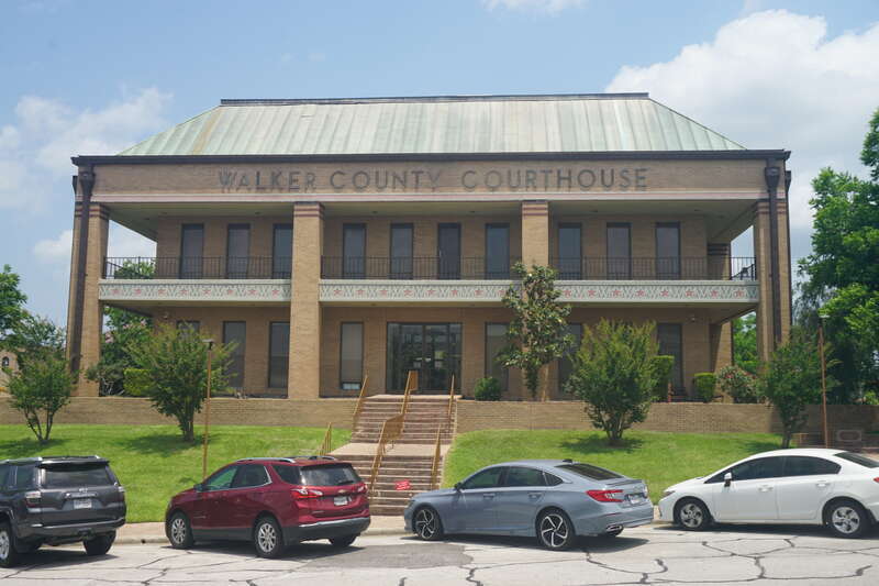 The Walker County Courthouse in Huntsville, Texas (United States).