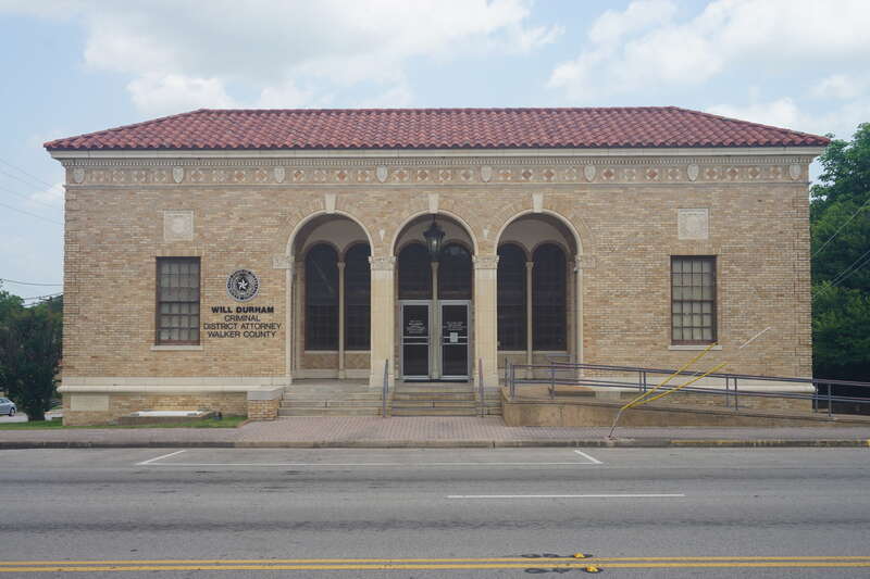 The Walker County District Attorney building in Huntsville, Texas (United States).
