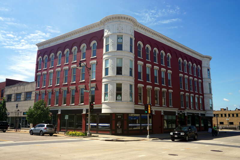 The Lappin-Hayes Block in Janesville, Wisconsin (United States).