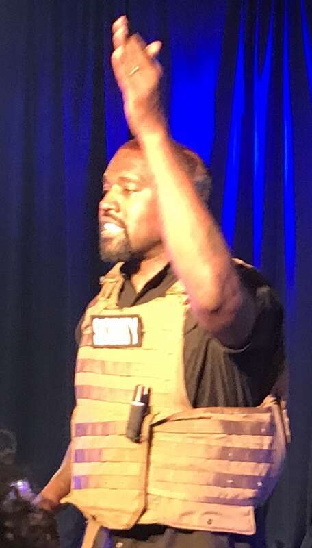 Kanye West at a rally in North Charleston, South Carolina for his 2020 presidential campaign