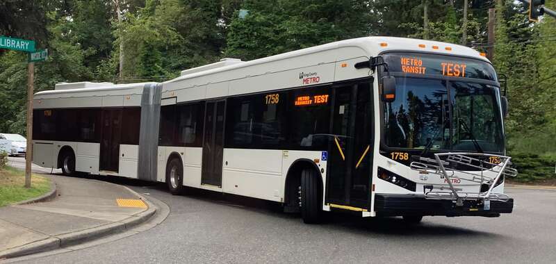 Thursday, June 4, 2020. 10:45 am. S 320th St, &amp; 21st Ave SW, Federal Way, WA. King County Metro (1758) BYD K11M. Training Test and No Passengers. 2019 Bus.