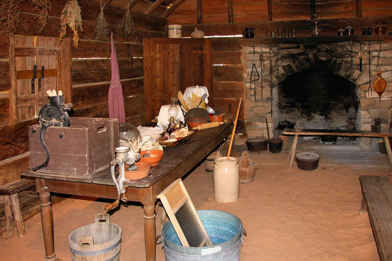Replica of the kitchen on Sam Houston's property at the Sam Houston Memorial Museum Complex in Huntsville, Texas, United States.