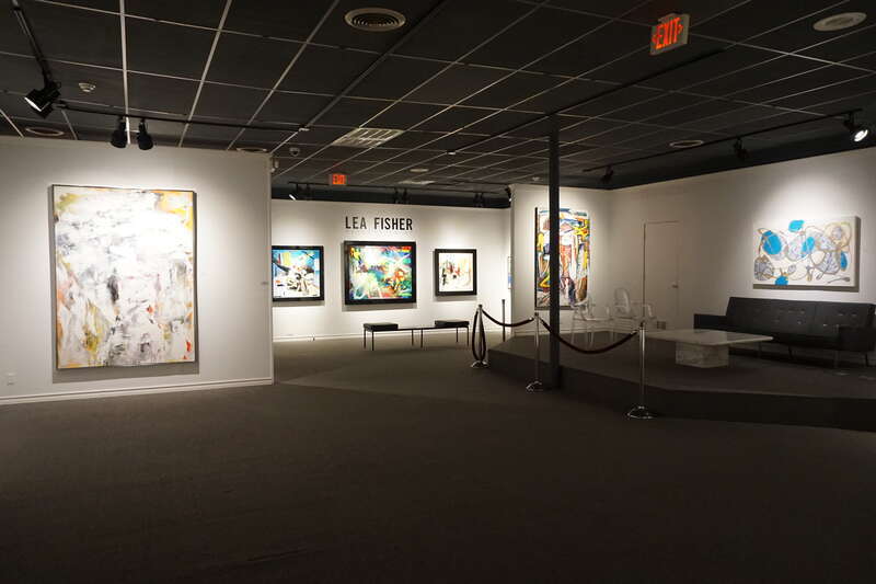 The Lea Fisher: Reflectionist temporary exhibit inside the Longview Museum of Fine Arts in Longview, Texas (United States).