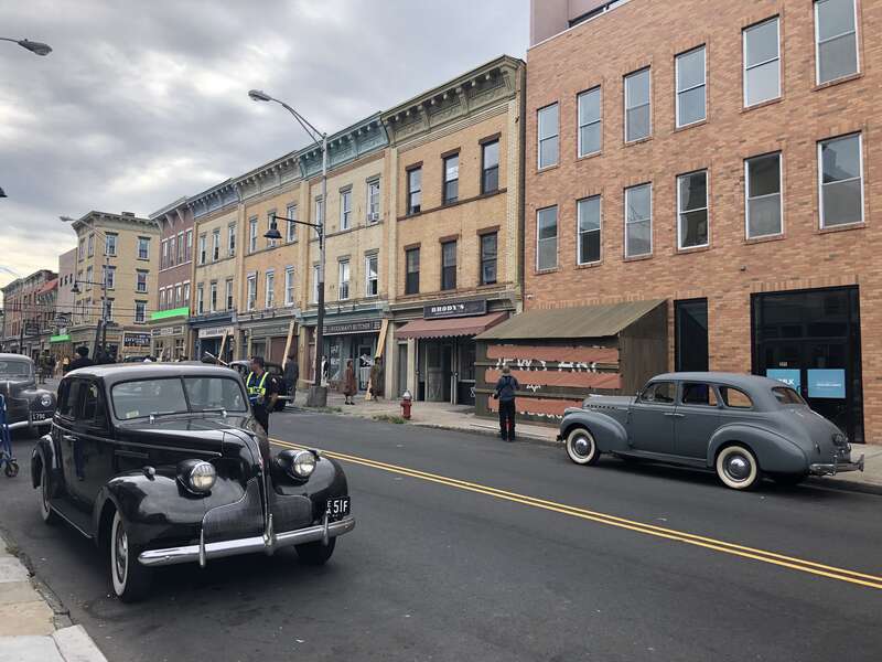 MLK Drive Greenville/Jackson Hill Jersey City during filming of Plot Against American August 2019