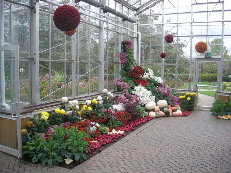 The interior of the Earl and Donnalee Holton Victorian Garden at the Frederik Meijer Gardens &amp; Sculpture Park in Grand Rapids Township, Michigan (United States).