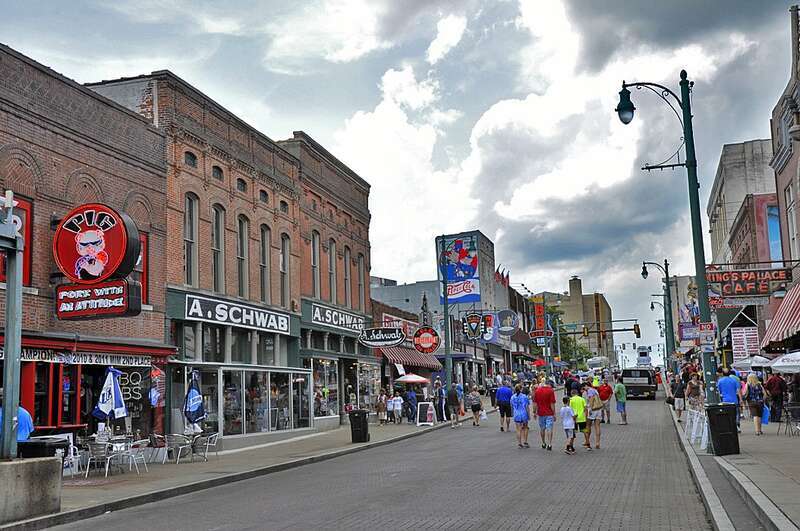 An der belebten Beale Street, in Memphis
