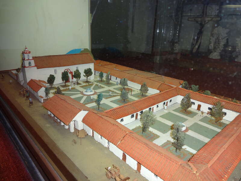 Diorama of Mission San Buenaventura in the mission's museum