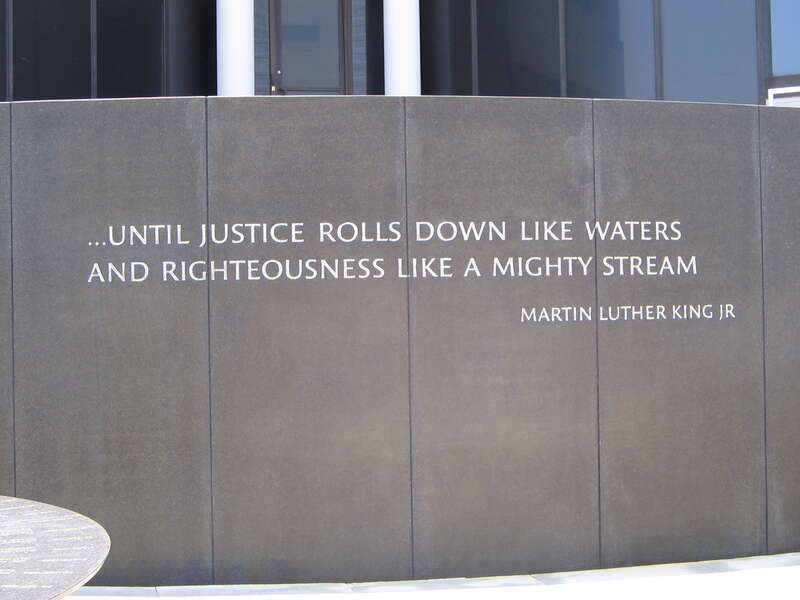 Part the Civil rights memorial.  There was no water running when I was there.