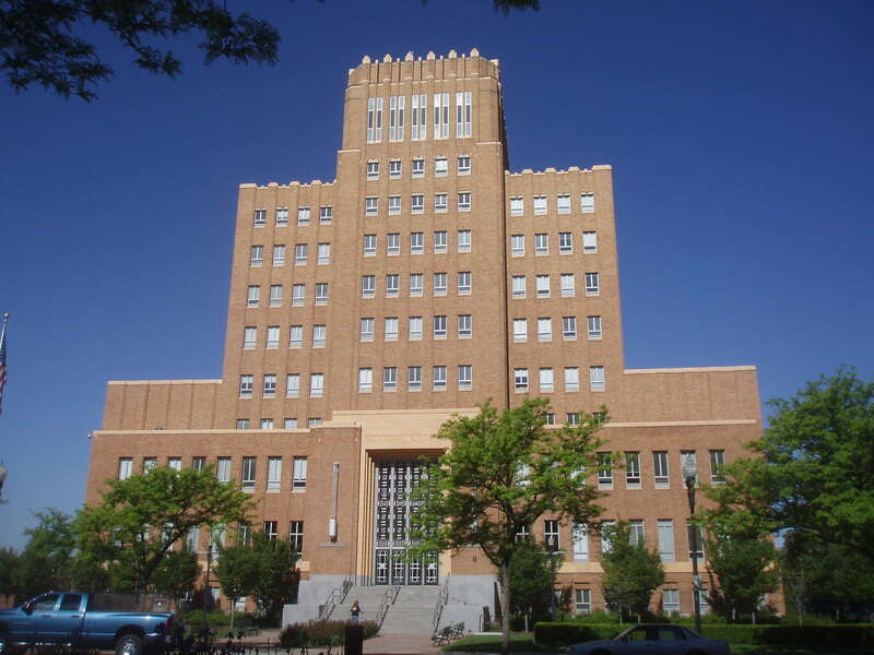 The Ogden/Weber Municipal Building, a historic building in Ogden, Utah, United States.