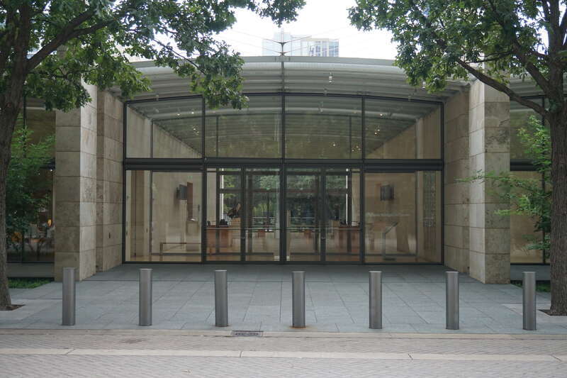 The exterior of the Nasher Sculpture Center in Dallas, Texas (United States).