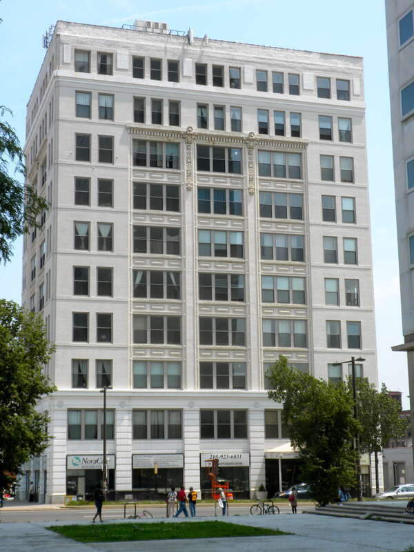 Spring Garden Building, SE corner Broad &amp; Spring Garden Streets (511-19 North Broad Street), Philadelphia. Across Broad Street from the State Office Building (which just appears at the right) on the NRHP