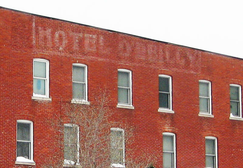 Ghost sign, O'Reilly Hotel, Iowa City.