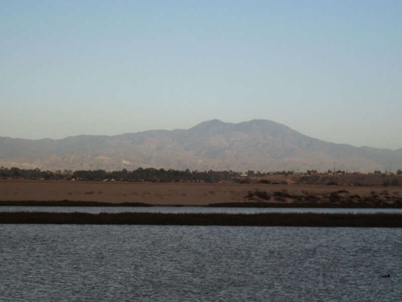 Old Saddleback's distinctive shape seen from near Huntington Beach.