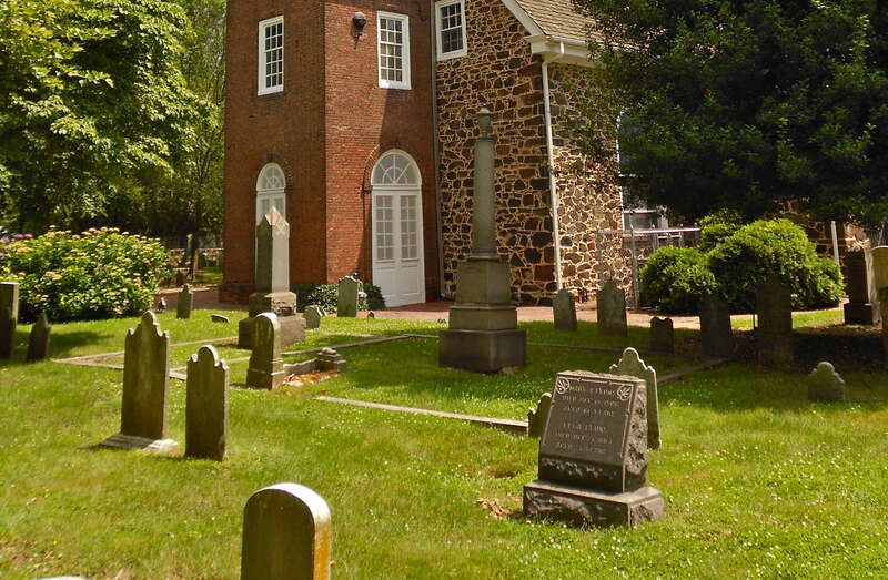 In the cemetery of Old Swedes Church, Wilmington, Delaware.