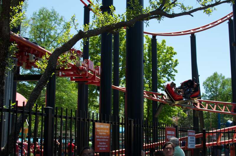 The car approaching the brake run.