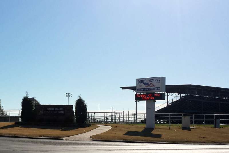 Parsons Stadium in Springdale, Arkansas, home of Rodeo of the Ozarks