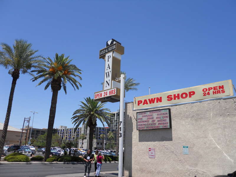 The pawn shop that the show "Pawn Stars" - Outside of the Pawn Shop @ Gold &amp; Silver Pawn Shop located at 713 S Las Vegas Blvd, Las Vegas, NV 89101 - United States of America U.S.A.