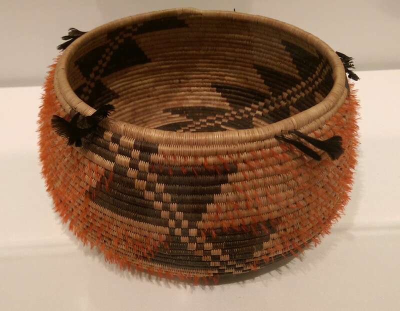Basket on display at the Berkeley Art Museum Pacific Film Archive. Photo by Jim Heaphy.
