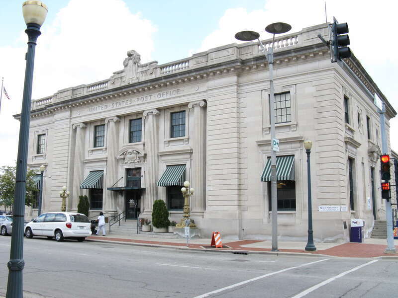U.S. Post Office, Joliet, Illinois. This building is listed on the National Register of Historic Places.