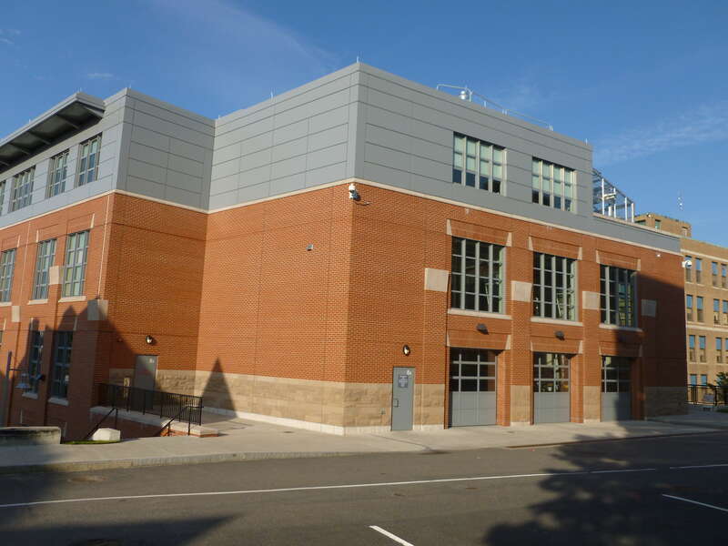 The automative technology shop at Quincy High School.  Located at 20 Sea Street, Quincy, Massachusetts.