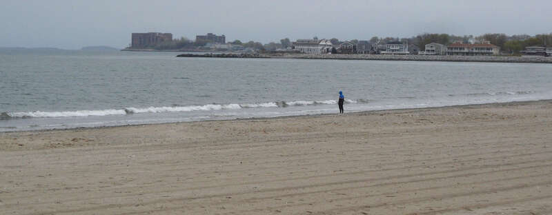 Revere, MA: Southern part of Revere Beach, looking southeast; in May 2019