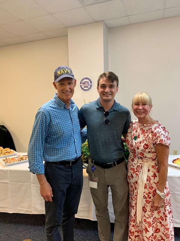 Senator Rick Scott, Connor Mann and Ann Scott at Escambia County's 200th Anniversary Event