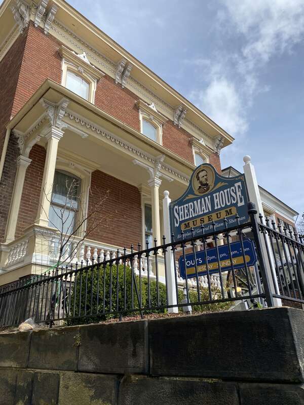 The Sherman House Museum in Lancaster, OH.  Built in 1811, this house was the birthplace and childhood home of Civil War General William Tecumseh Sherman and US Senator John Sherman.