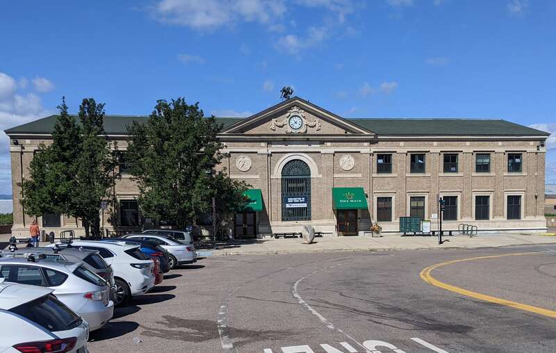 Looking at Union Station from Main Street