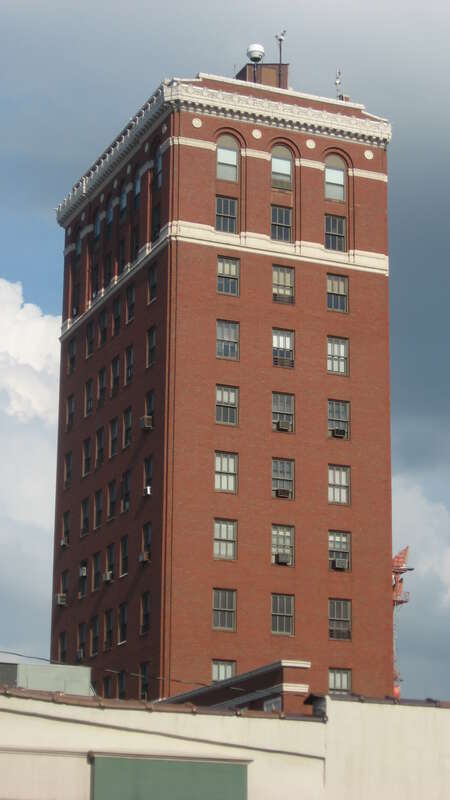 Northern side and rear of the Sycamore Building, located at 23-27 S. Sixth Street in Terre Haute, Indiana, United States.  Built in 1922, it is listed on the National Register of Historic Places.