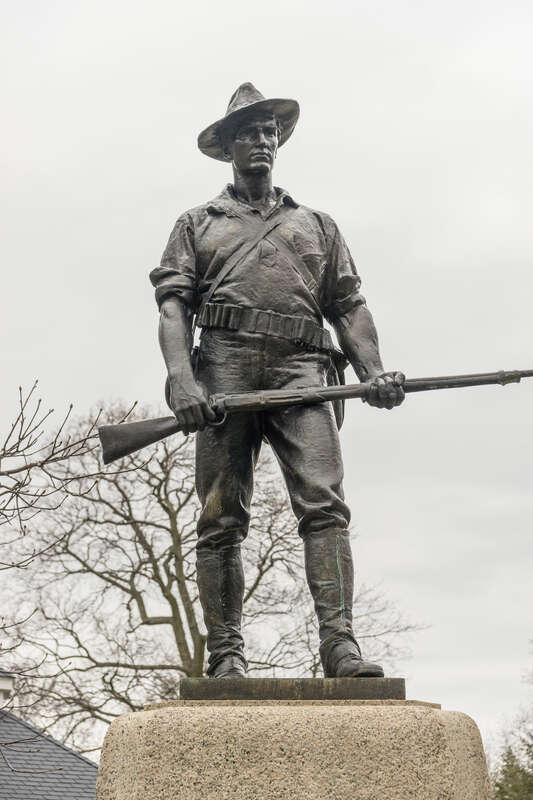 The Hiker statue, Waltham Common, Waltham Massachusetts.