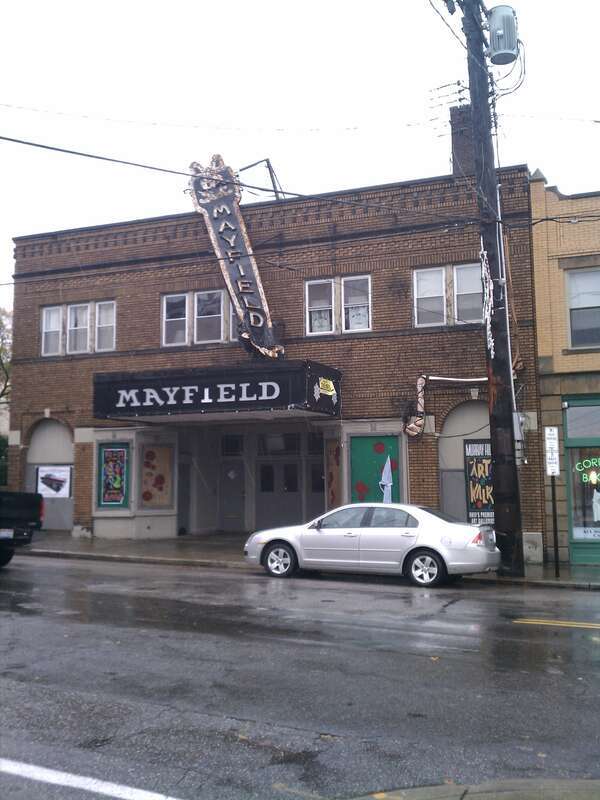 The Mayfield Theatre Building, 12300 Mayfield Road after damage by Hurricane Sandy