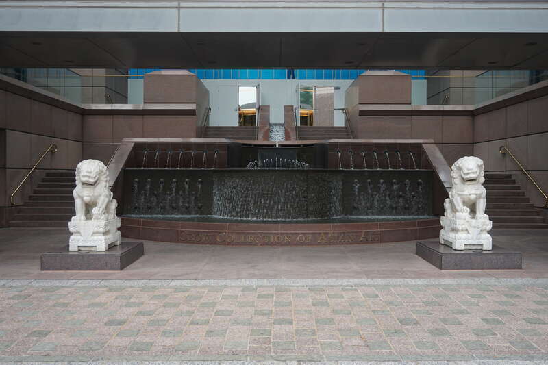 The exterior of the Trammell &amp; Margaret Crow Collection of Asian Art in Dallas, Texas (United States).