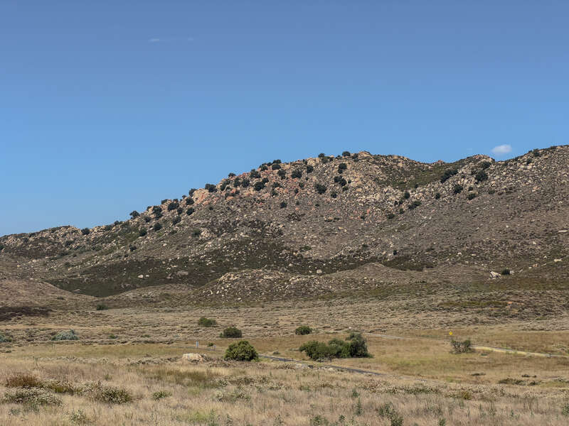 This image captures the southern range of the Tucalota Hills.